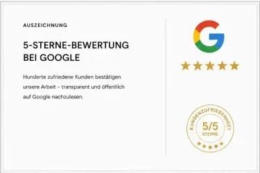 5-Sterne-Bewertung bei Google